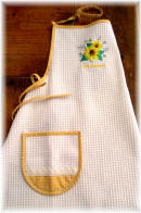 Apron with Lace sunflowers