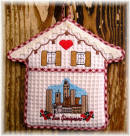 Pot Holder House with pocket and Lace San Gimignano