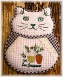 Pot Holder Cat with pocket and Lace oil