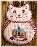Pot Holder Cat with pocket and Lace San Gimignano