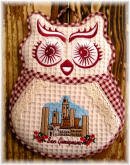 Pot Holder Owl with pocket and Lace San Gimignano