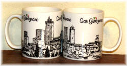 Ceramic cup San Gimignano "black/white ink"